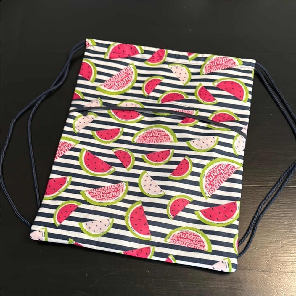 Watermelon Print Drawstring Thermal Backpack - image 1